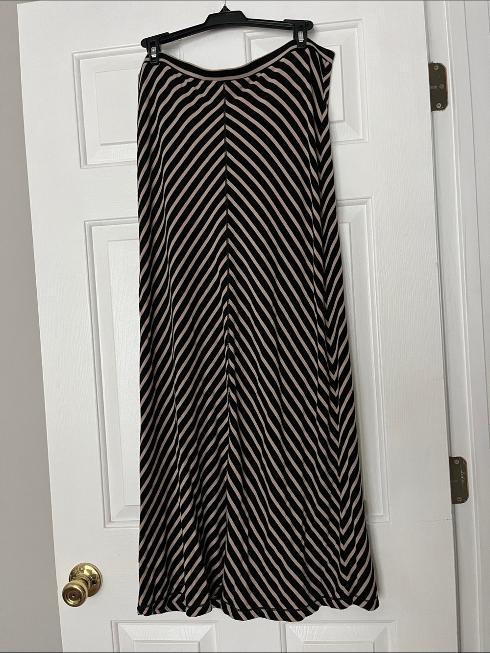 Max Studio Striped Maxi Skirt - Classic A-Line Boho Minimalist Festival - Picture 2 of 7